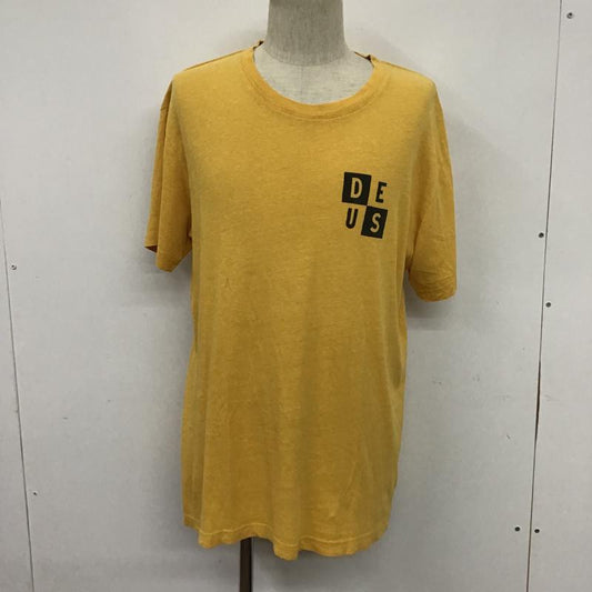 デウスエクスマキナ DEUS EX MACHINA Tシャツ 半袖 M ロゴ、文字 黄 / イエロー /  メンズ USED 古着 中古 10075002