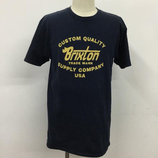 ブリクストン BRIXTON Tシャツ 半袖 M ロゴ、文字 X プリント 紺 / ネイビー /  メンズ USED 古着 中古 10075067