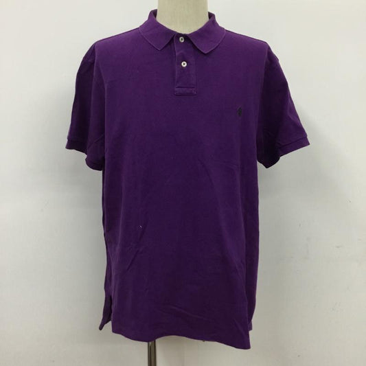 ポロラルフローレン POLO RALPH LAUREN ポロシャツ 半袖 XL 無地 紫 / パープル /  メンズ USED 古着 中古 10075074