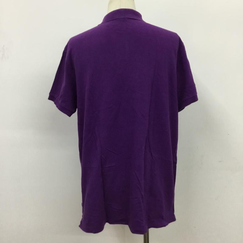 ポロラルフローレン POLO RALPH LAUREN ポロシャツ 半袖 XL 無地 紫 / パープル /  メンズ USED 古着 中古 10075074