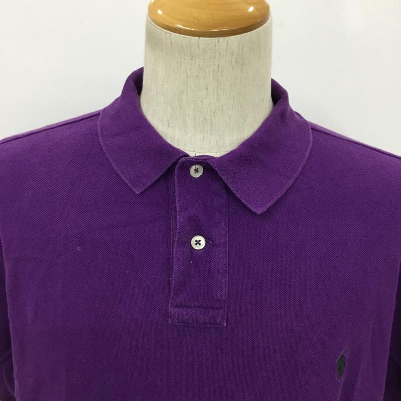 ポロラルフローレン POLO RALPH LAUREN ポロシャツ 半袖 XL 無地 紫 / パープル /  メンズ USED 古着 中古 10075074