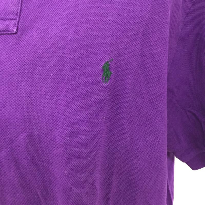 ポロラルフローレン POLO RALPH LAUREN ポロシャツ 半袖 XL 無地 紫 / パープル /  メンズ USED 古着 中古 10075074