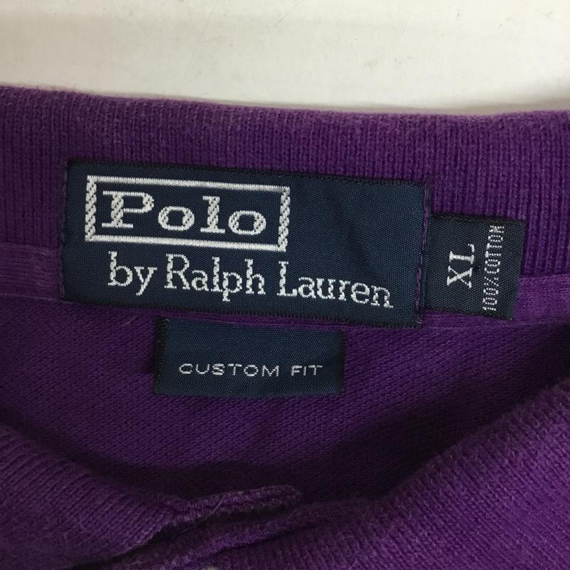 ポロラルフローレン POLO RALPH LAUREN ポロシャツ 半袖 XL 無地 紫 / パープル /  メンズ USED 古着 中古 10075074