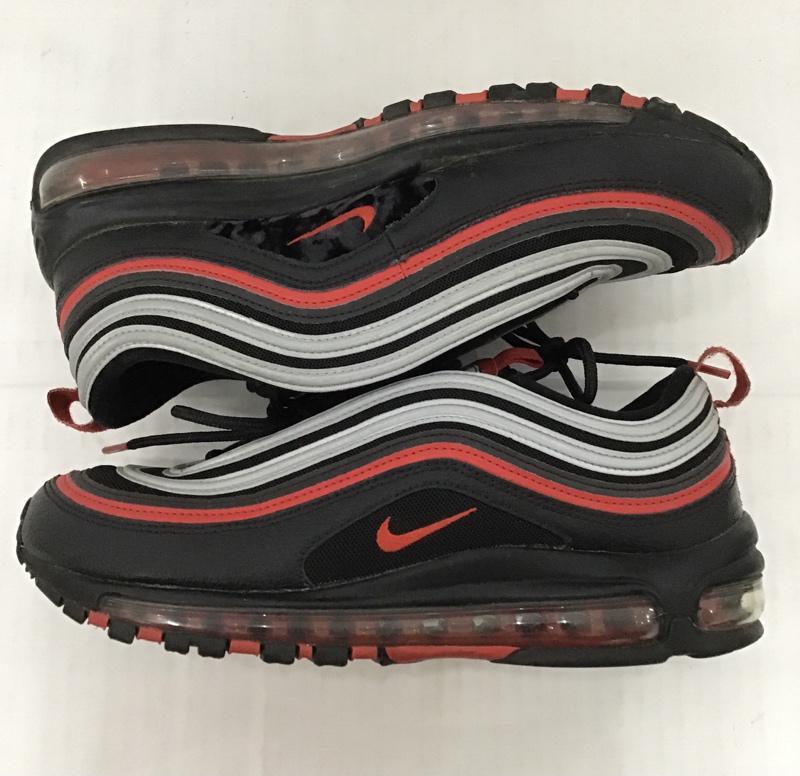 ナイキ NIKE スニーカー スニーカー 921826 014 AIR MAX 97 27cm 27.0cm ワンポイント 黒 / ブラック / X 灰 / グレー / X 赤 / レッド /  メンズ USED 古着 中古 10075186