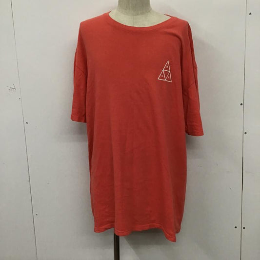 ハフ HUF Tシャツ 半袖 XL 無地 X ロゴ、文字 桃 / ピンク /  メンズ USED 古着 中古 10075311