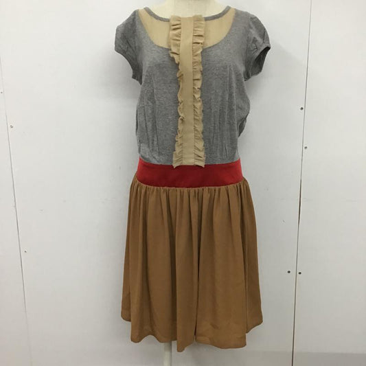 アンダーカバー UNDERCOVER ワンピース ひざ丈スカート UCP8702 2 無地 灰 / グレー / X 茶 / ブラウン / X 赤 / レッド /  レディース USED 古着 中古 10075369