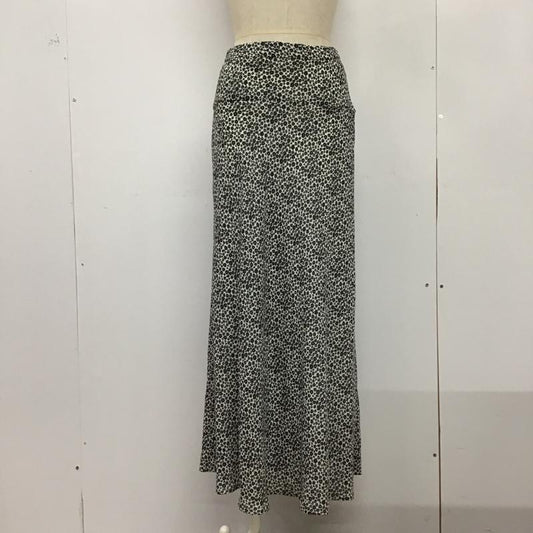 ローリーズファーム LOWRYS FARM スカート ロングスカート FREE 総柄 白 / ホワイト / X 黒 / ブラック /  レディース USED 古着 中古 10075375