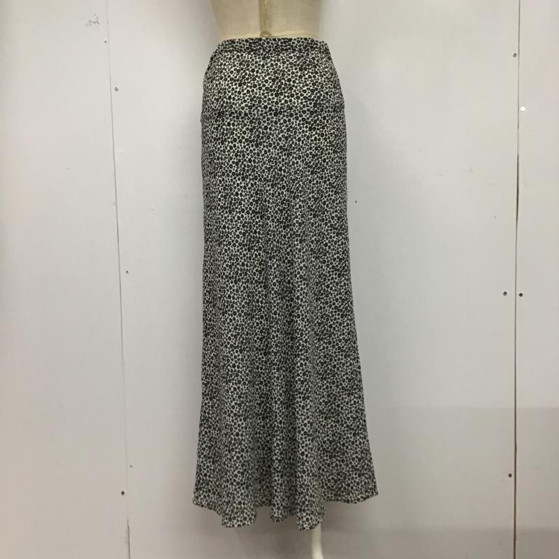 ローリーズファーム LOWRYS FARM スカート ロングスカート FREE 総柄 白 / ホワイト / X 黒 / ブラック /  レディース USED 古着 中古 10075375
