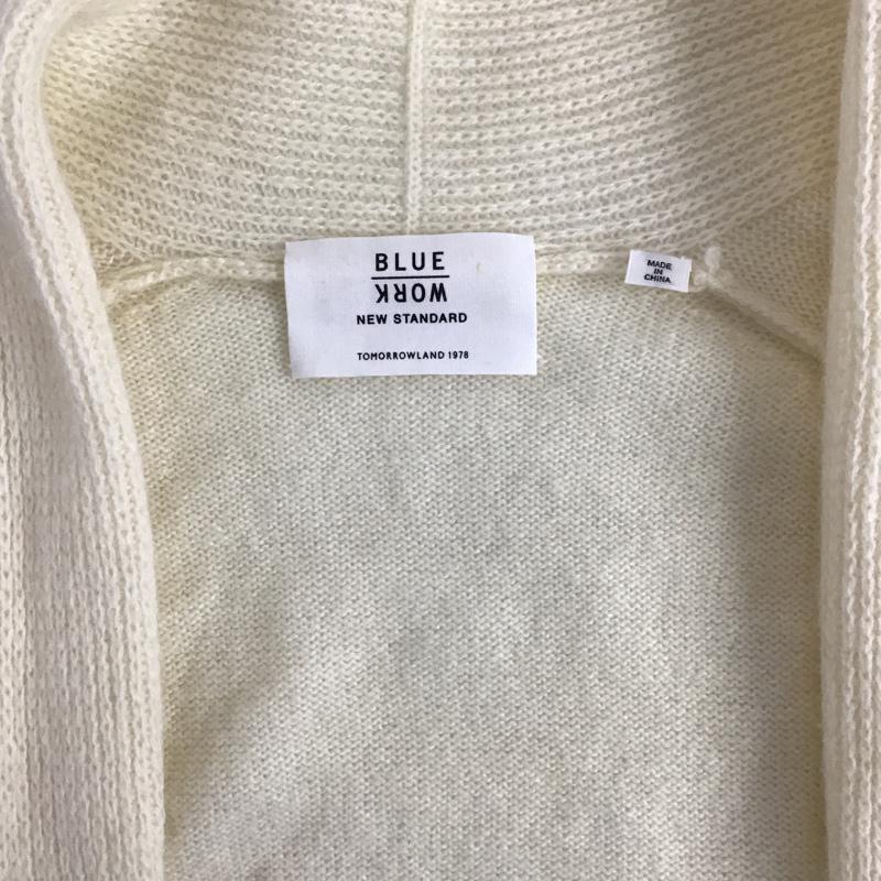 ブルーワーク BLUE WORK カーディガン 長袖 XS 無地 白 / ホワイト /  メンズ USED 古着 中古 10075646