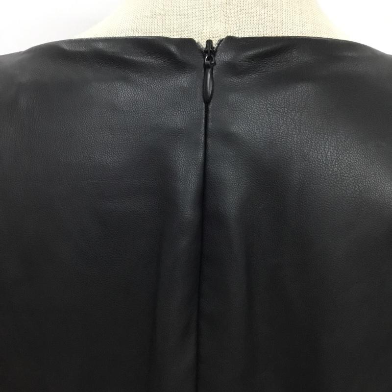 ザラ ZARA ワンピース ひざ丈スカート L 無地 黒 / ブラック /  レディース USED 古着 中古 10075820
