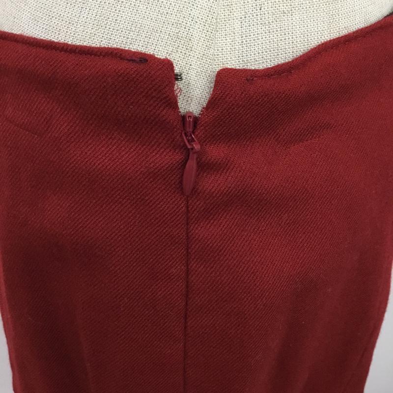 イネド INED スカート ひざ丈スカート 27-54152502 ウール 無地 えんじ / ワインレッド /  レディース USED 古着 中古 10075932