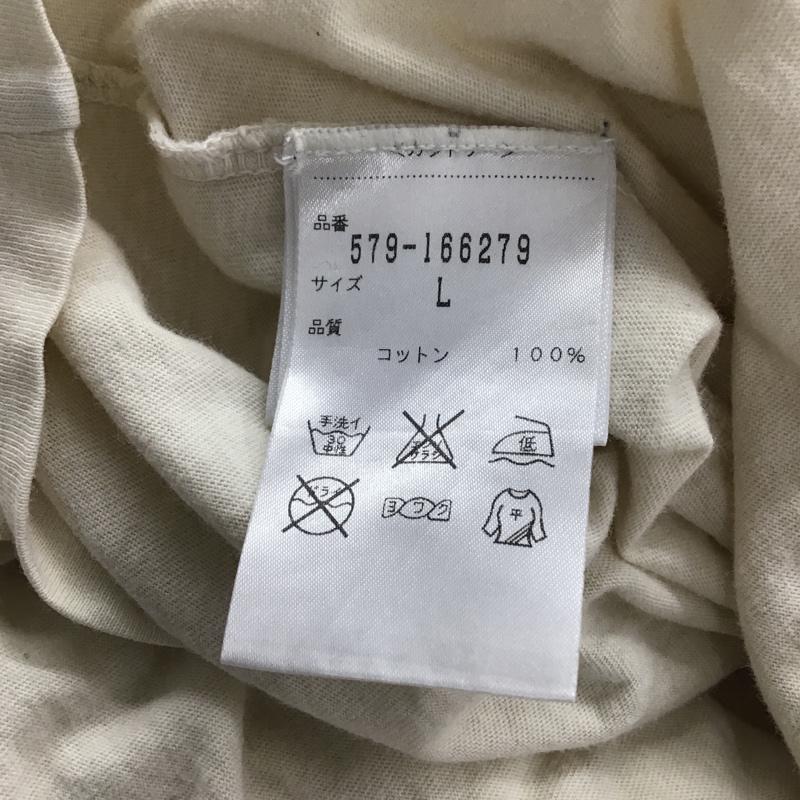 エムエイチエル MHL. Tシャツ 半袖 579-166279 胸ポケット L ロゴ、文字 アイボリー / アイボリー /  メンズ USED 古着 中古 10075968