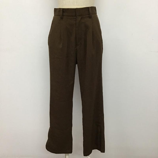 ローリーズファーム LOWRYS FARM ボトムス ボトムス LF519106AD TRサイドスリットパンツ M 無地 茶 / ブラウン /  レディース USED 古着 中古 10076035
