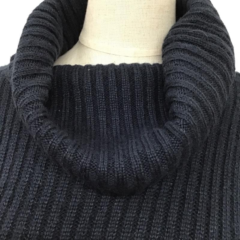 ティティーアンドコー titty&Co. ワンピース ひざ丈スカート 042-316-462 ニット S 無地 紺 / ネイビー /  レディース USED 古着 中古 10076188