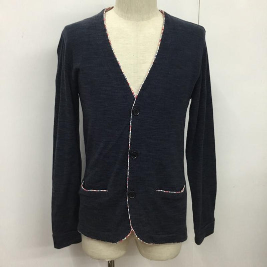 シップスジェットブルー SHIPS JET BLUE カーディガン 長袖 122-40-0002 Vネック M 無地 紺 / ネイビー /  メンズ USED 古着 中古 10076317