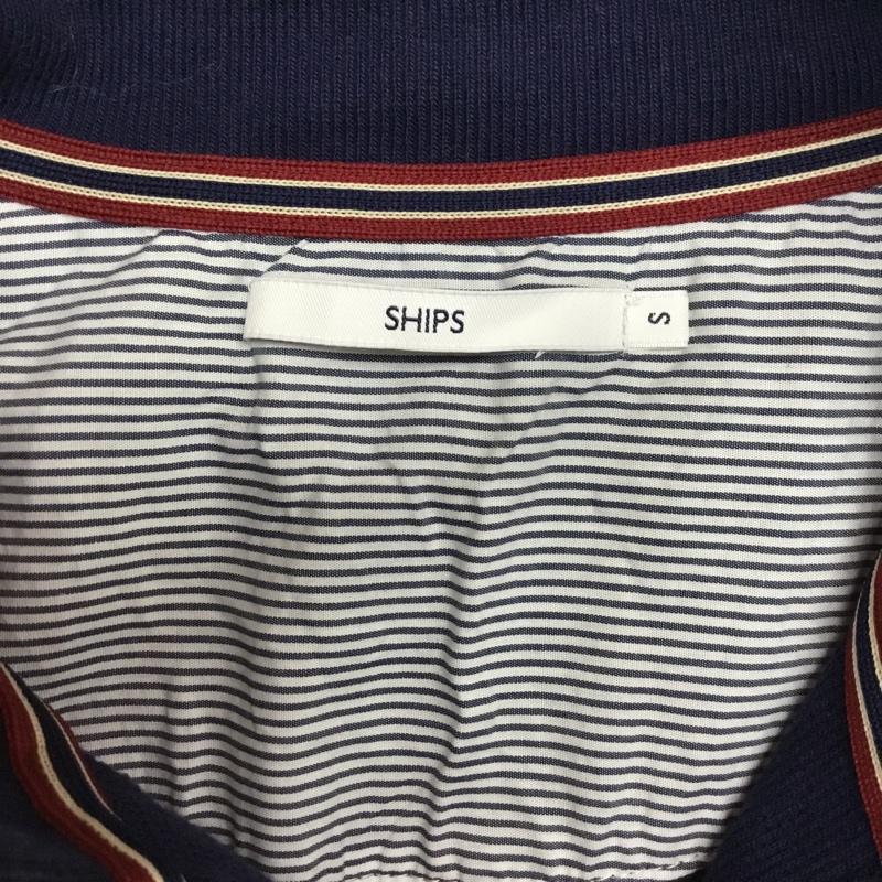 シップス SHIPS カーディガン 長袖 112-43-0019 スタンドカラー S 無地 紺 / ネイビー /  メンズ USED 古着 中古 10076324