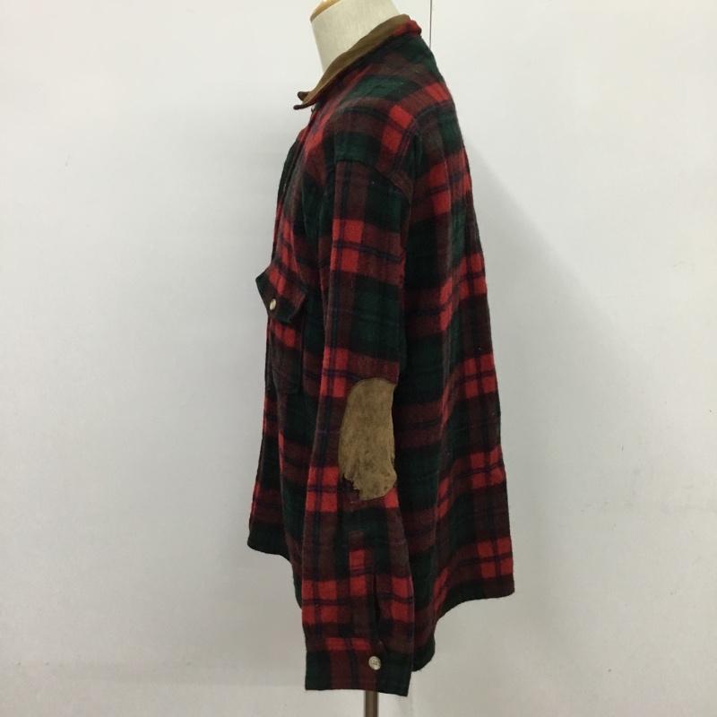 ウールリッチ WOOLRICH シャツ、ブラウス 長袖 エルボーパッチ チェック 赤 / レッド / X 緑 / グリーン / X 黒 / ブラック / X 青 / ブルー /  メンズ USED 古着 中古 10076335