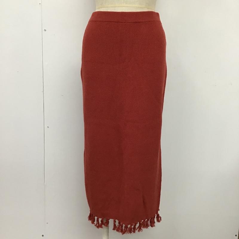 マウジー MOUSSY スカート ロングスカート 010ASH70-0720 FREE 無地 赤 / レッド /  レディース USED 古着 中古 10076655