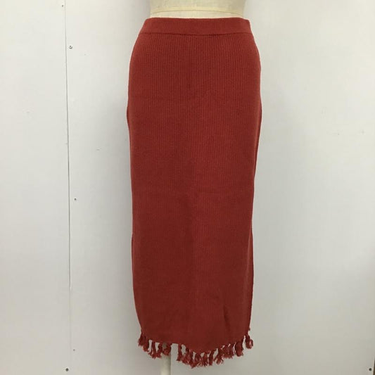 マウジー MOUSSY スカート ロングスカート 010ASH70-0720 FREE 無地 赤 / レッド /  レディース USED 古着 中古 10076655