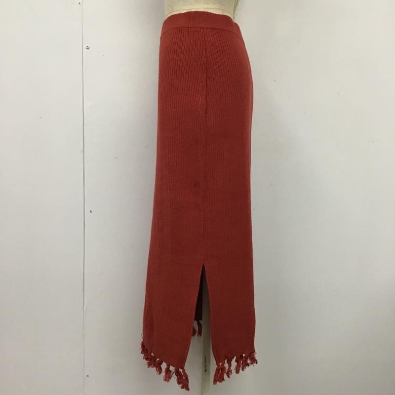 マウジー MOUSSY スカート ロングスカート 010ASH70-0720 FREE 無地 赤 / レッド /  レディース USED 古着 中古 10076655