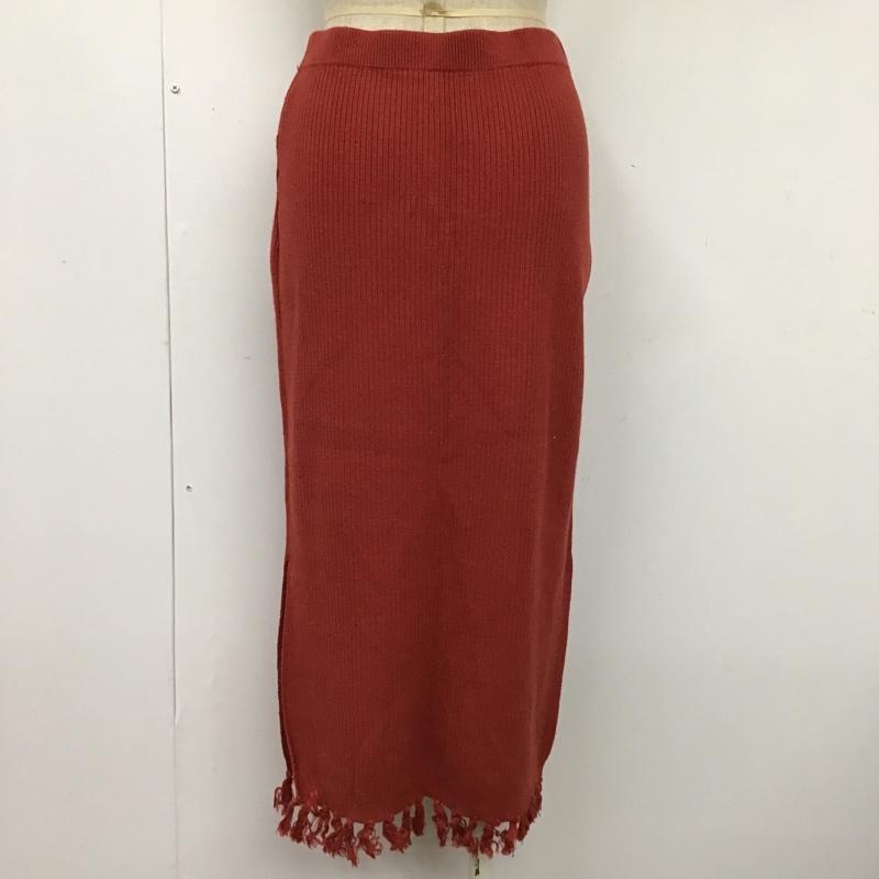 マウジー MOUSSY スカート ロングスカート 010ASH70-0720 FREE 無地 赤 / レッド /  レディース USED 古着 中古 10076655