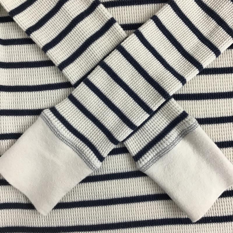 ポロラルフローレン POLO RALPH LAUREN ワンピース ひざ丈スカート 211525985001 サーマル ワッフル 長袖 S ボーダー柄 オフホワイト / オフホワイト / X 紺 / ネイビー /  レディース USED 古着 中古 10076693