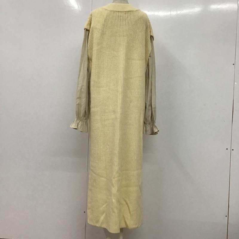 フィフス fifth ワンピース ロングスカート CA21S0003 ドッキングニットワンピース M 無地 アイボリー / アイボリー /  レディース USED 古着 中古 10076863