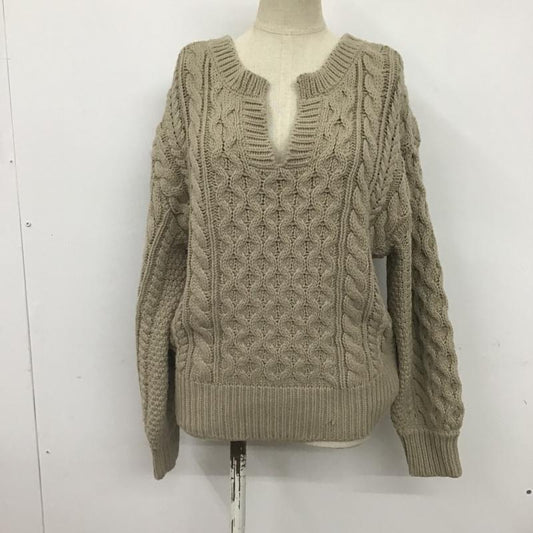 ローリーズファーム LOWRYS FARM ニット、セーター 長袖 FREE 無地 ベージュ / ベージュ /  レディース USED 古着 中古 10076983
