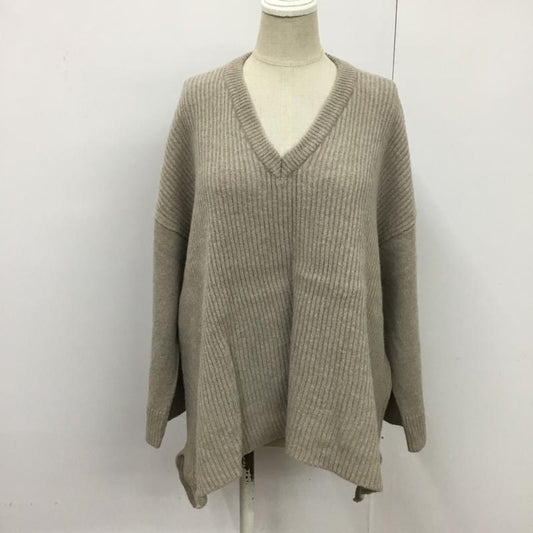 スタディオクリップ studio CLIP ニット、セーター 長袖 L 無地 灰 / グレー /  レディース USED 古着 中古 10077536
