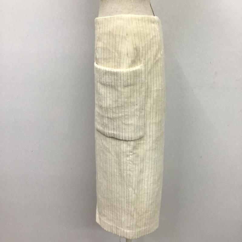 ユナイテッドアローズ UNITED ARROWS スカート ひざ丈スカート 40 無地 白 / ホワイト /  レディース USED 古着 中古 10077541