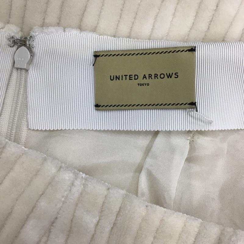 ユナイテッドアローズ UNITED ARROWS スカート ひざ丈スカート 40 無地 白 / ホワイト /  レディース USED 古着 中古 10077541