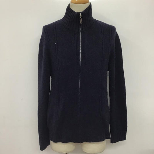 トゥモローランドトリコ TOMORROWLAND tricot ニット、セーター 長袖 51-02-15-02620 ウール ハーフジップ M 無地 紺 / ネイビー /  メンズ USED 古着 中古 10077580