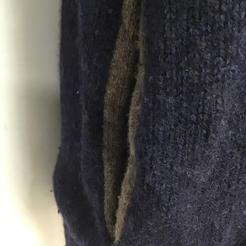 トゥモローランドトリコ TOMORROWLAND tricot ニット、セーター 長袖 51-02-15-02620 ウール ハーフジップ M 無地 紺 / ネイビー /  メンズ USED 古着 中古 10077580