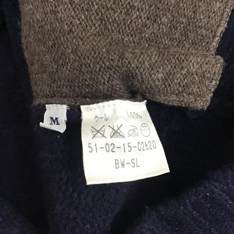 トゥモローランドトリコ TOMORROWLAND tricot ニット、セーター 長袖 51-02-15-02620 ウール ハーフジップ M 無地 紺 / ネイビー /  メンズ USED 古着 中古 10077580