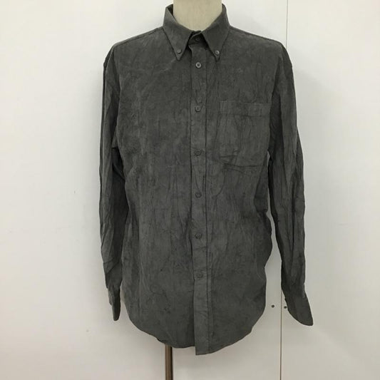 古着 USED シャツ、ブラウス 長袖 samuel windsor L 無地 灰 / グレー /  メンズ USED 古着 中古 10077701