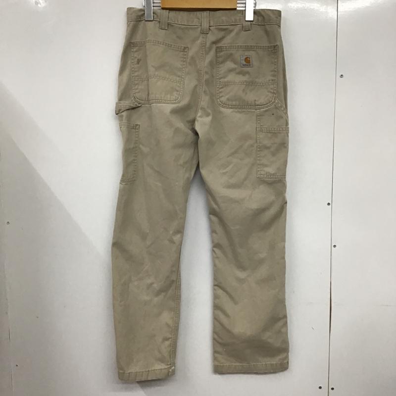カーハート Carhartt パンツ ワークパンツ、ペインターパンツ B324FDK 32×30 32インチ ロゴ、文字 ベージュ / ベージュ /  メンズ USED 古着 中古 10077894