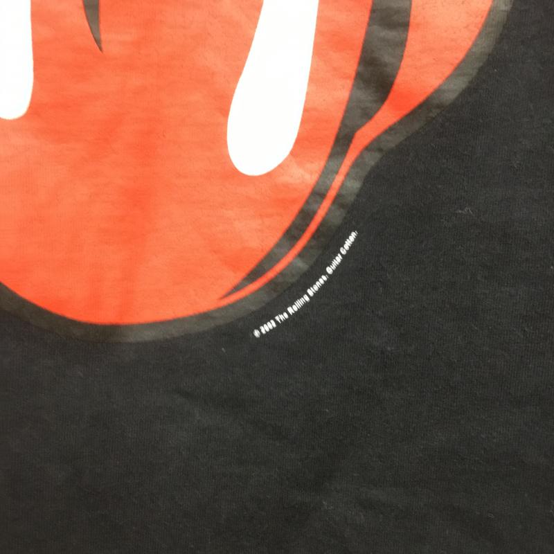 ユーズドクロージング used clothes Tシャツ 七分袖 Wall of Fame Rolling Stones 2004年 コピーライト 00s M ロゴ、文字 黒 / ブラック /  メンズ USED 古着 中古 10077980