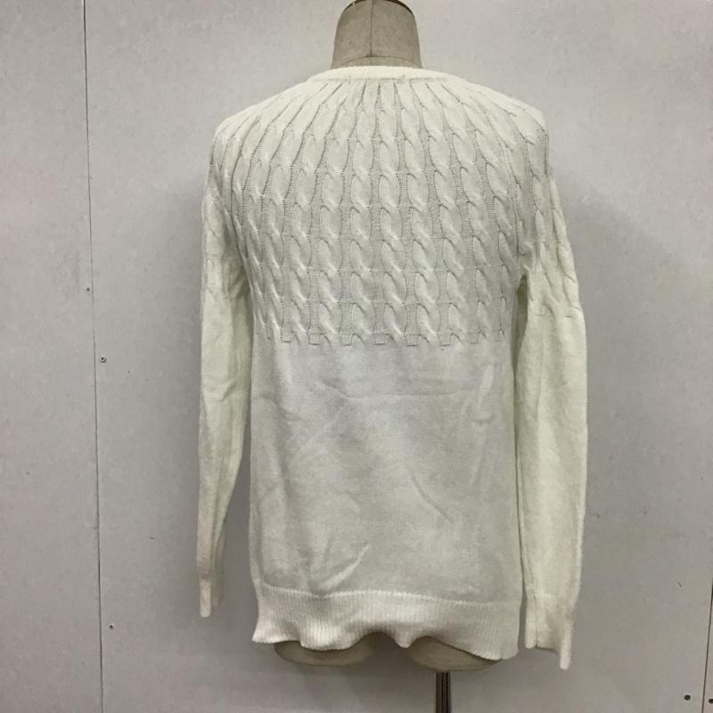 レイジブルー RAGEBLUE ニット、セーター 長袖 M 無地 白 / ホワイト /  メンズ USED 古着 中古 10077991
