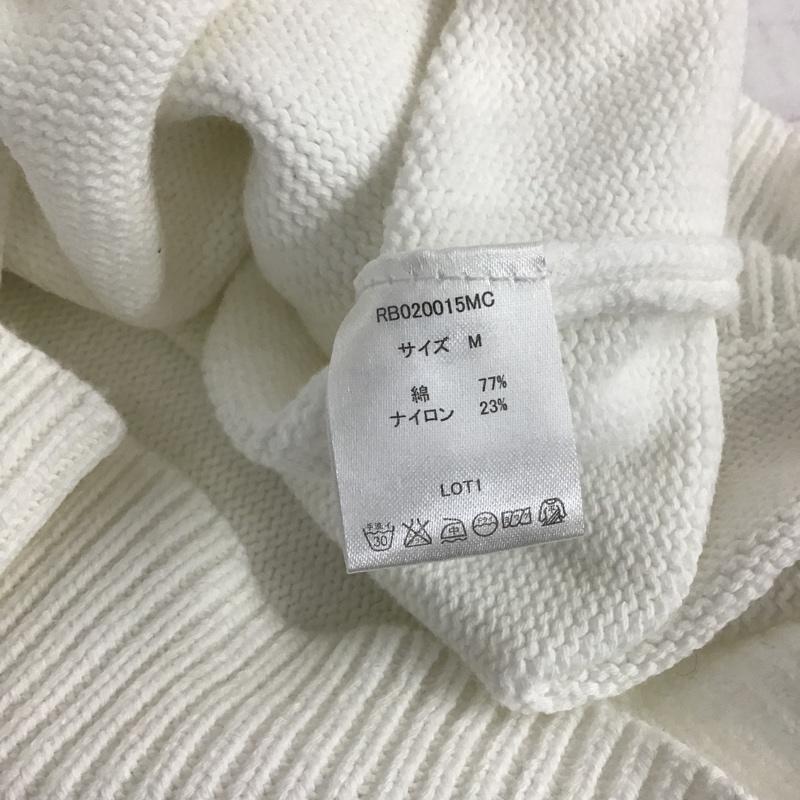 レイジブルー RAGEBLUE ニット、セーター 長袖 M 無地 白 / ホワイト /  メンズ USED 古着 中古 10077991
