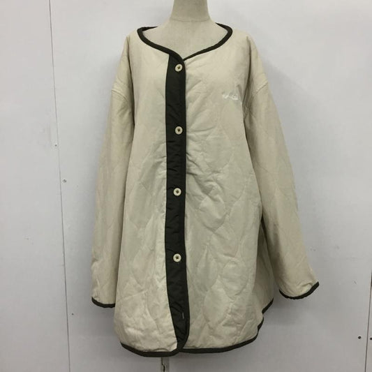 古着 USED コート コート一般 211256 Mark Gonzales キルティング ノーカラー リバーシブル M ロゴ、文字 カーキ / カーキ / X アイボリー / アイボリー /  レディース USED 古着 中古 10078049