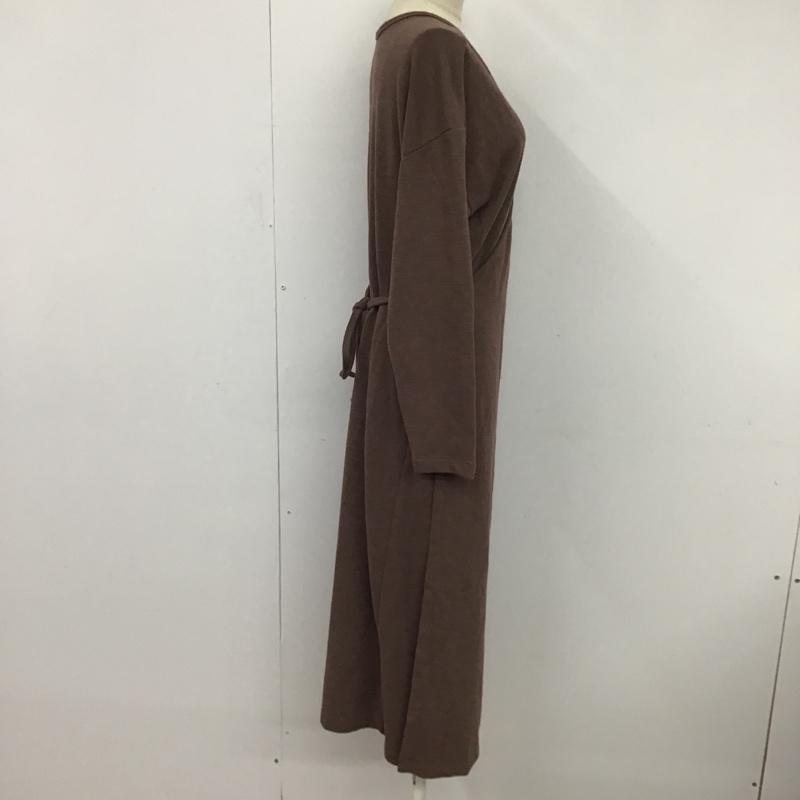 フリークスストア FREAK'S STORE ワンピース ひざ丈スカート 変形天竺ラップワンピース 193-3112 FREE 無地 茶 / ブラウン /  レディース USED 古着 中古 10078304