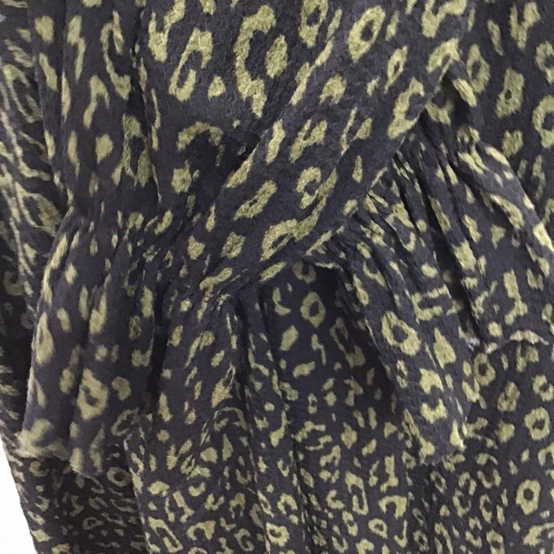 ザラ ZARA ワンピース ひざ丈スカート 4215 402 031 M ヒョウ柄・レオパード柄 黒 / ブラック / X カーキ / カーキ /  レディース USED 古着 中古 10078310