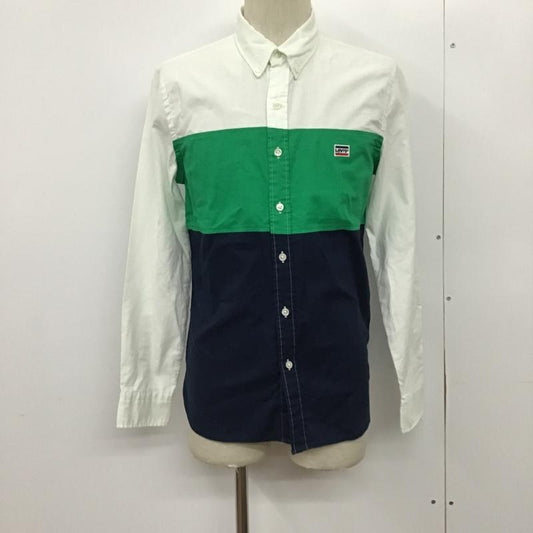 リーバイス Levi's シャツ、ブラウス 長袖 72629-0001 ボタンダウン S ワンポイント 白 / ホワイト / X 緑 / グリーン / X 紺 / ネイビー /  メンズ USED 古着 中古 10078351
