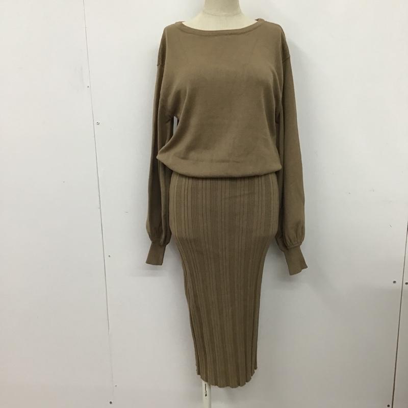マウジー MOUSSY ワンピース ロングスカート 010CSA70-1310 FREE 無地 ベージュ / ベージュ /  レディース USED 古着 中古 10078394