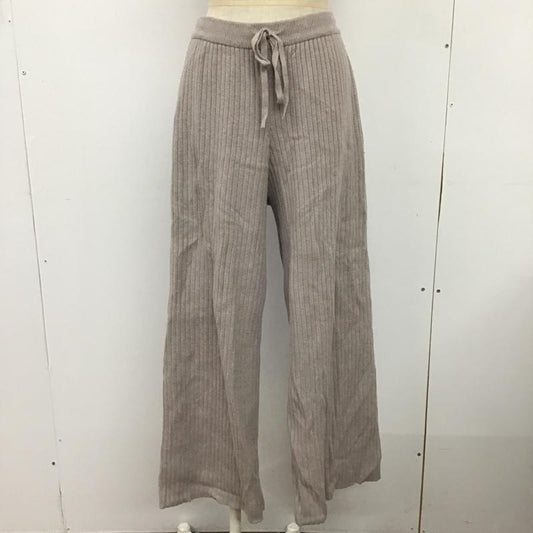 フリークスストア FREAK'S STORE ボトムス ボトムス F19-LTK-18 リブニットパンツ ワイド FREE 無地 グレージュ / グレージュ /  レディース USED 古着 中古 10078551