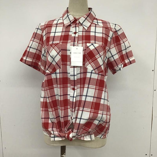 イング INGNI シャツ、ブラウス 半袖 1151-280918-04 前結び タグ付き M チェック 白 / ホワイト / X 赤 / レッド / X 紺 / ネイビー /  レディース USED 古着 中古 10078561