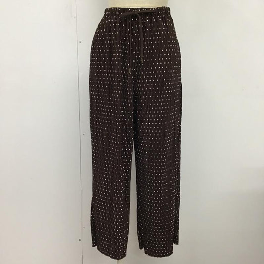 ニコアンド niko and... ボトムス ボトムス S212NL09TO サラサラカットプリーツパンツ M ドット 茶 / ブラウン /  レディース USED 古着 中古 10078690
