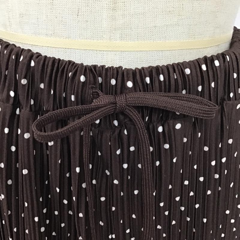ニコアンド niko and... ボトムス ボトムス S212NL09TO サラサラカットプリーツパンツ M ドット 茶 / ブラウン /  レディース USED 古着 中古 10078690