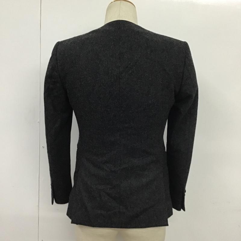 ホワイトレーベルバイユナイテッドアローズ WHITE LABEL by UNITED ARROWS ジャケット、上着 ジャケット、ブレザー 1122-110-4095 ノーカラー ウール 44 無地 ダークグレー / ダークグレー /  メンズ USED 古着 中古 10078728