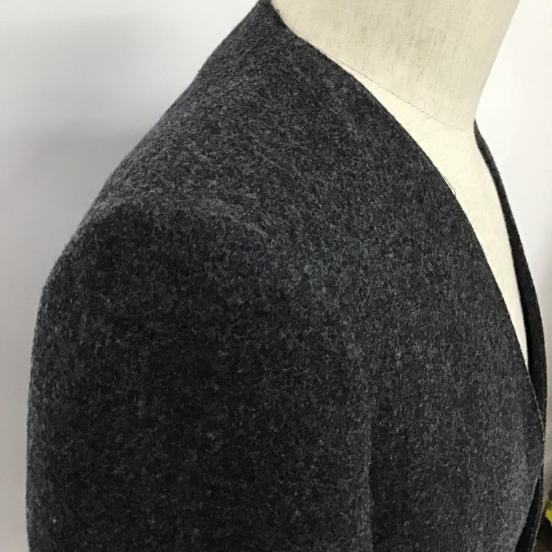 ホワイトレーベルバイユナイテッドアローズ WHITE LABEL by UNITED ARROWS ジャケット、上着 ジャケット、ブレザー 1122-110-4095 ノーカラー ウール 44 無地 ダークグレー / ダークグレー /  メンズ USED 古着 中古 10078728